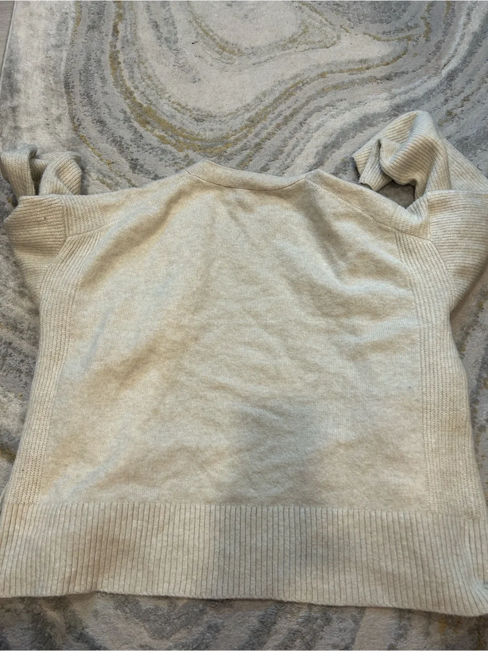 LOFT Women’s Cream V-Neck Button Cardigan - Picture 10 of 11